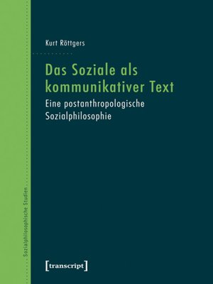 cover image of Das Soziale als kommunikativer Text